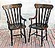 F052 - Lath back carver chairs
